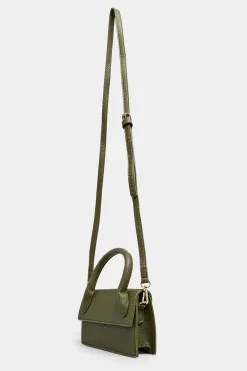 Yours Yours Dark Green Top Handle Crossbody Bag