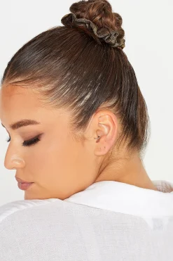 Yours Yours Gold 3 Pack Shimmer Scrunchie Set