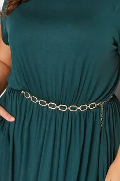 Yours Yours Gold Metal Chain Belt