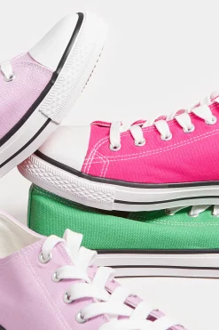 Yours Yours Green Canvas Low Trainers In Wide E Fit