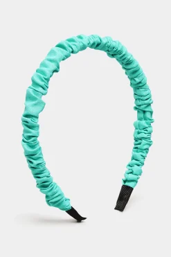 Yours Yours Green Skinny Ruched Headband
