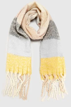 Yours Yours Grey Check Print Super Soft Scarf