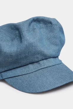 Yours Yours Indigo Blue Denim Baker Boy Hat