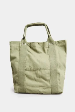 Yours Yours Khaki Green Canvas Tote Bag