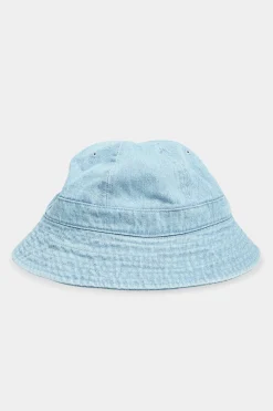 Yours Yours Light Blue Denim Look Bucket Hat