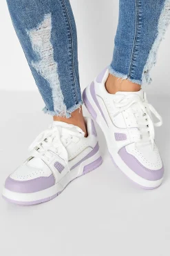 Yours Yours Lilac Purple Chunky Trainers In Extra Wide Eee Fit