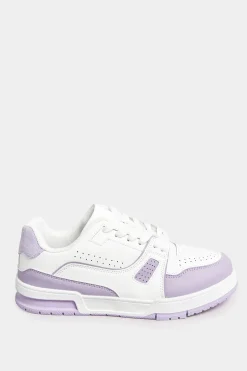 Yours Yours Lilac Purple Chunky Trainers In Extra Wide Eee Fit