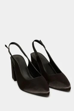 Yours Yours Limited Collection Black Pointed Block Heel Court Shoes In Wide E Fit & Extra Wide Eee Fit
