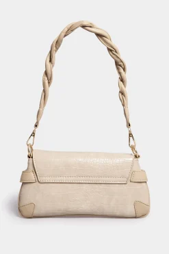 Yours Yours Nude Faux Leather Twisted Handle Shoulder Bag