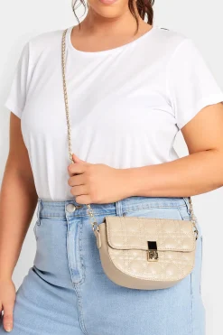 Yours Yours Nude Quilted Chain Shoulder Bag