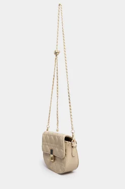 Yours Yours Nude Quilted Chain Shoulder Bag