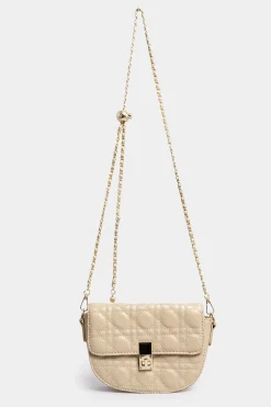 Yours Yours Nude Quilted Chain Shoulder Bag