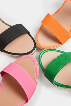 Yours Yours Orange Espadrille Wedges In Wide E Fit & Extra Wide Eee Fit
