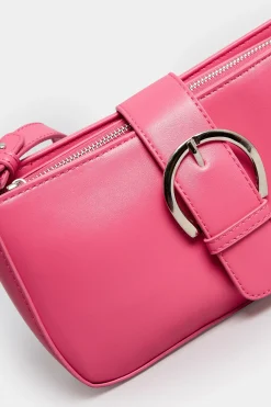 Yours Yours Pink Buckle Front Shoulder Bag
