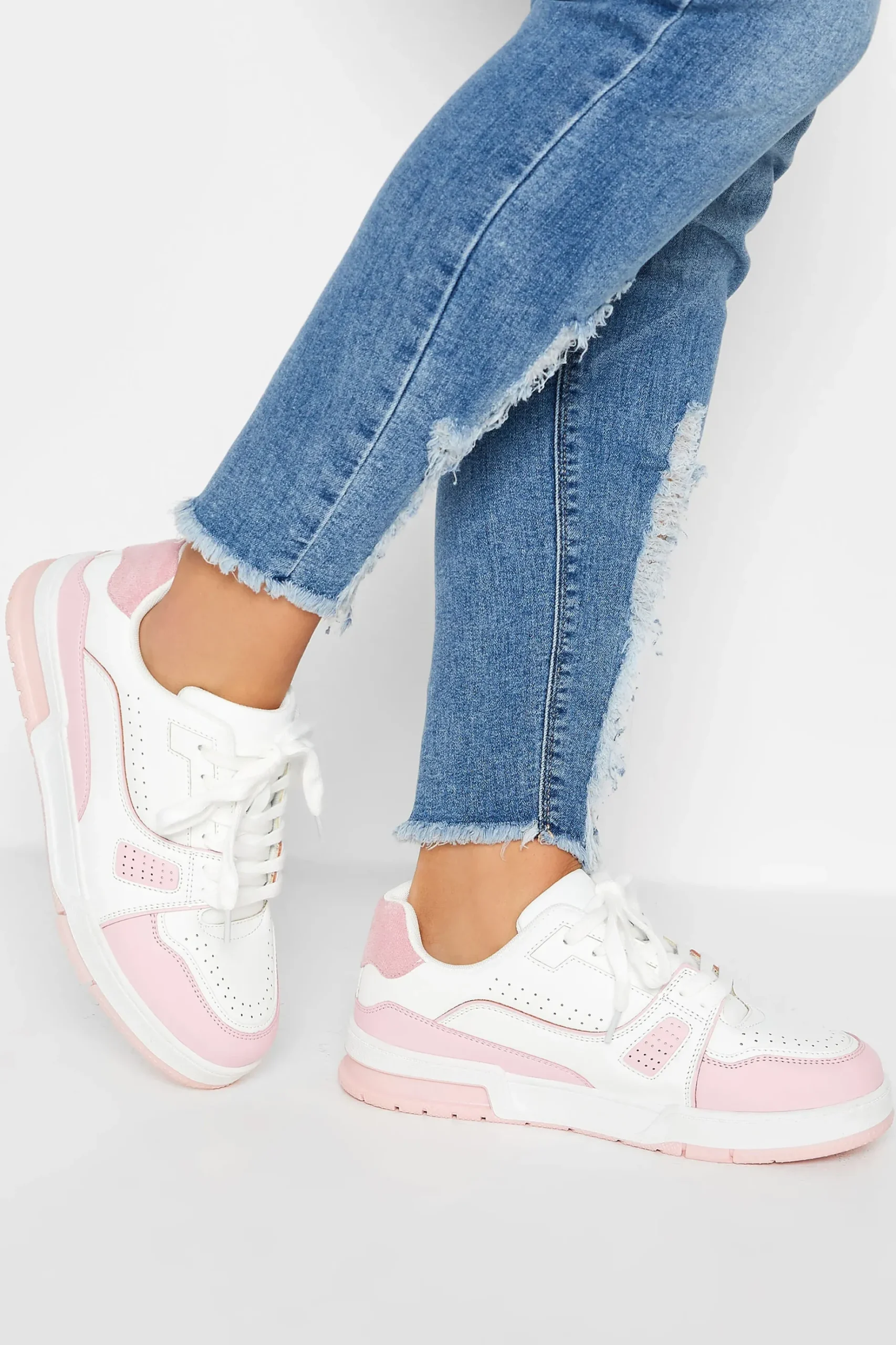 Yours Yours Pink Chunky Trainers In Extra Wide Eee Fit