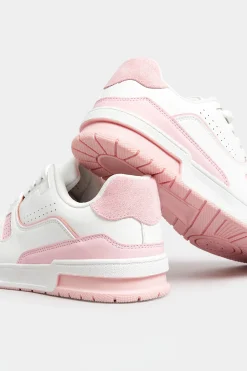 Yours Yours Pink Chunky Trainers In Extra Wide Eee Fit
