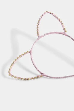 Yours Yours Pink Diamante Cat Ear Headband