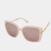 Yours Yours Pink Oversized Chain Arm Sunglasses