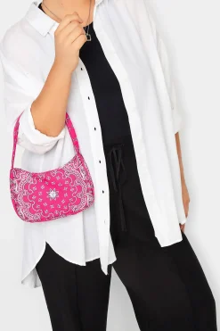 Yours Yours Pink Paisley Print Shoulder Bag