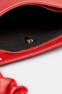 Yours Yours Red Ruched Handle Bag