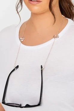 Yours Yours Rose Gold Shell Sunglasses Chain