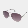 Yours Yours Silver Aviator Frame Sunglasses