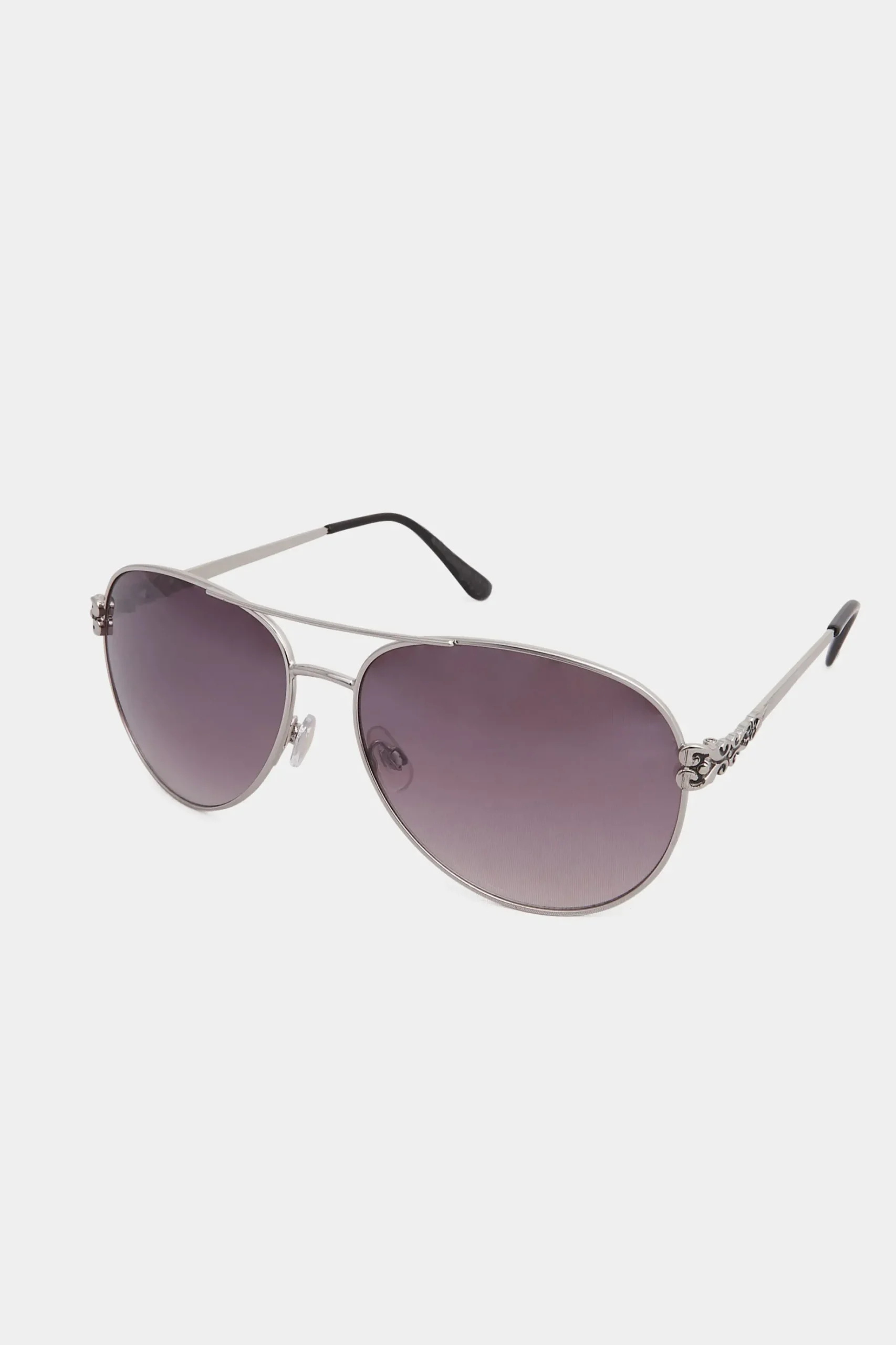 Yours Yours Silver Aviator Frame Sunglasses