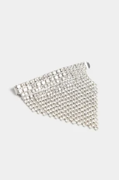 Yours Yours Silver Diamante Tassel Hairslide