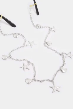Yours Yours Silver Mixed Shell Sunglasses Chain