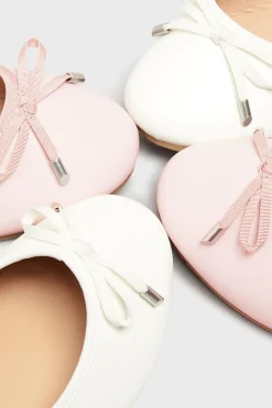 Yours Yours White Ballerina Pumps In Wide E Fit & Extra Wide Eee Fit