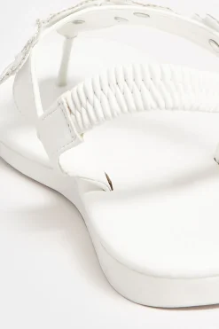 Yours Yours White Diamante Flower Sandals In Wide E Fit & Extra Wide Eee Fit