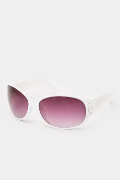 Yours Yours White Filigree Sunglasses