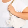 Yours Yours White Quilted Multi Pocket Chunky Chain Bag