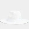 Yours Yours White Straw Fedora Hat